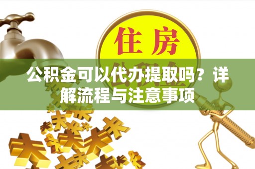 自流井公积金可以代办提取吗？详解流程与注意事项