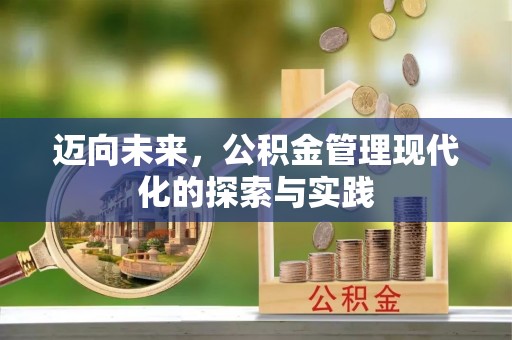 自流井迈向未来，公积金管理现代化的探索与实践