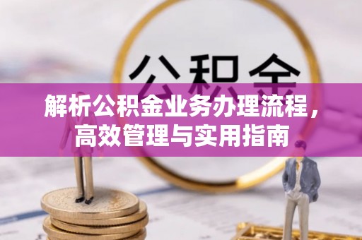 自流井解析公积金业务办理流程，高效管理与实用指南