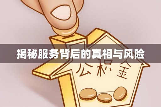 自流井揭秘服务背后的真相与风险