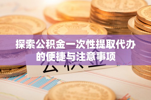 自流井探索公积金一次性提取代办的便捷与注意事项