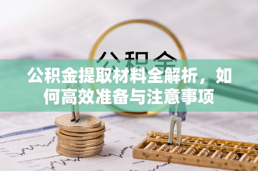 自流井公积金提取材料全解析，如何高效准备与注意事项