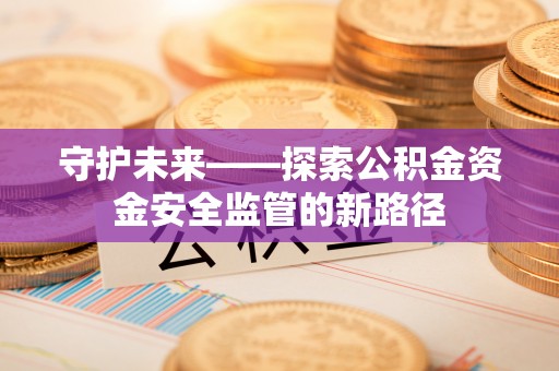 自流井守护未来——探索公积金资金安全监管的新路径
