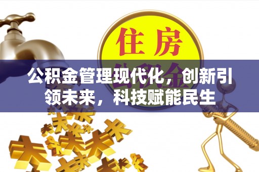 自流井公积金管理现代化，创新引领未来，科技赋能民生