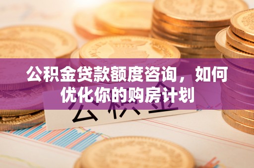 自流井公积金贷款额度咨询，如何优化你的购房计划