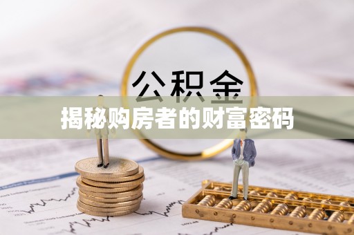 自流井揭秘购房者的财富密码