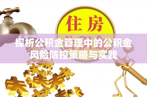 自流井探析公积金管理中的公积金风险防控策略与实践