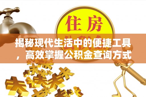 自流井揭秘现代生活中的便捷工具，高效掌握公积金查询方式