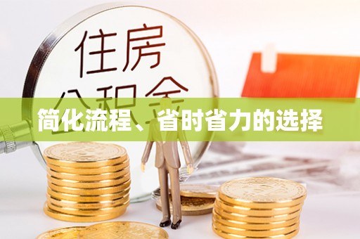 自流井简化流程、省时省力的选择