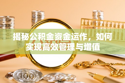 自流井揭秘公积金资金运作，如何实现高效管理与增值
